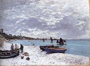 Claude Monet The Beach at Sainte-Adresse oil on canvas